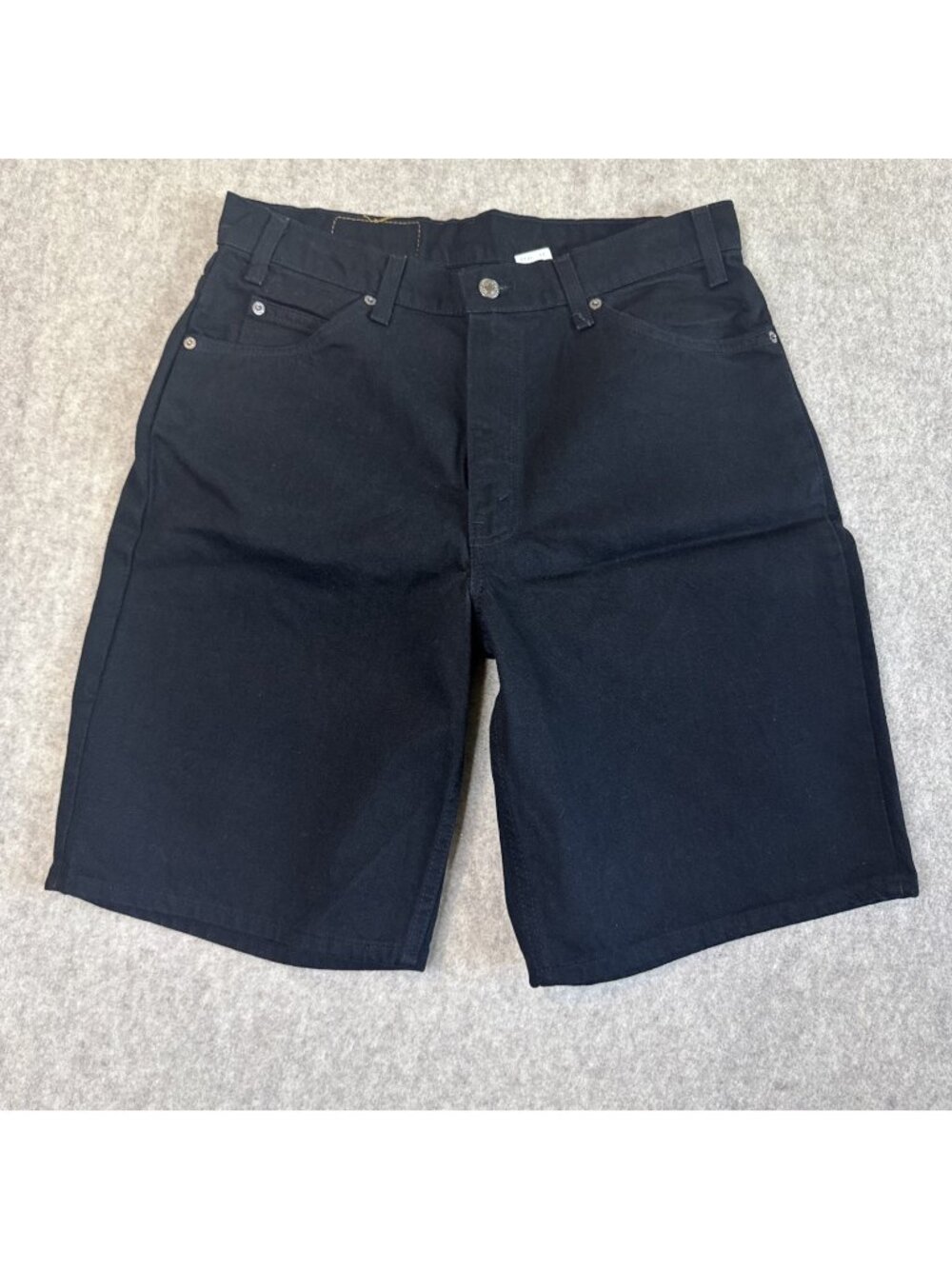 Vintage Levi’s 565 Loose Black Denim Shorts Mens 34 Orange Tab Made USA 11" NWT